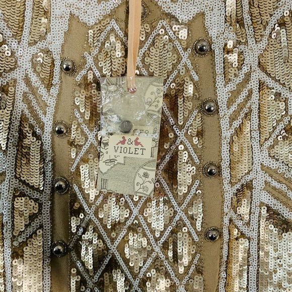 Chelsea & Violet Gold Full Sequin Mini Skirt - Picture 4 of 5